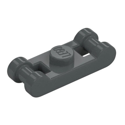 LEGO Plate, Modified 1 x 1 with Bar Handles on Ends, Dark Grey [78257] 6352600