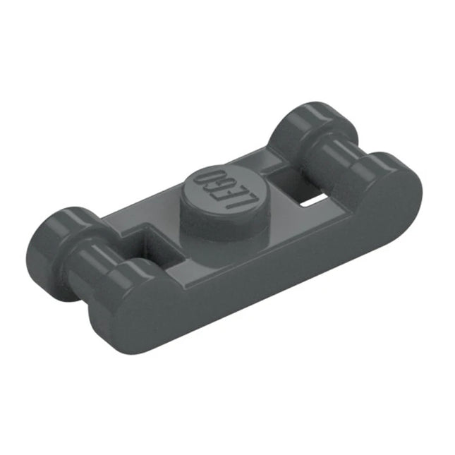 LEGO Plate, Modified 1 x 1 with Bar Handles on Ends, Dark Grey [78257] 6352600