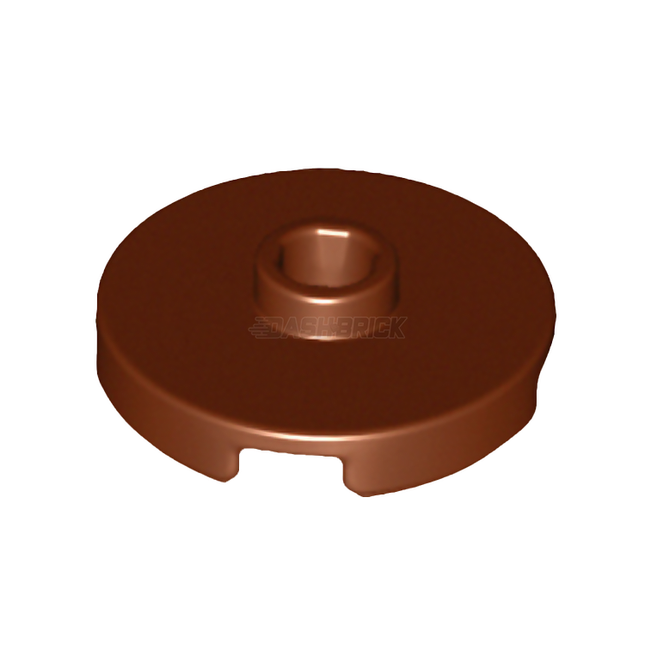 LEGO Tile, Modified, Round 2 x 2, Open Stud (Barrel Lid), Reddish Brown [18674] 6102360
