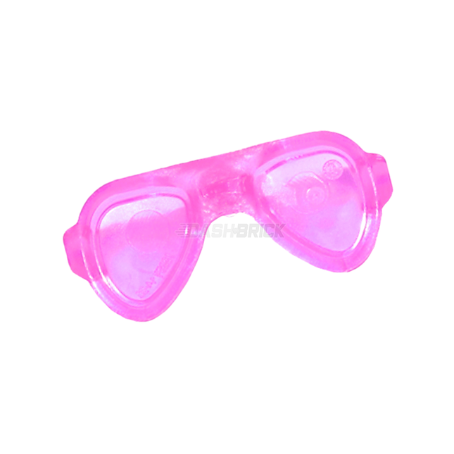 LEGO Minifigure Accessory - Sunglasses / Glasses with Small Pin, Friends, Trans-Dark Pink [18854]