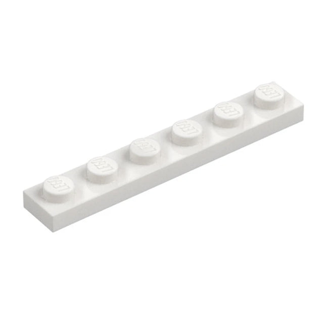 LEGO Plate, 1 x 6, White [3666] 366601