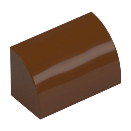 LEGO Slope, Curved 1 x 2, Reddish Brown [37352] 6311210