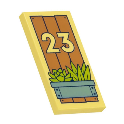 LEGO Minifigure Accessory - Tile, '23', Boards, Plants (2 x 4) [87079pb1234] 6416679