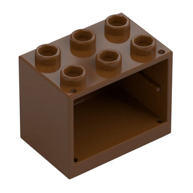 LEGO Container, Cupboard, Kitchen Bench, Storage 2 x 3 x 2, Reddish Brown [4532b] 6132732