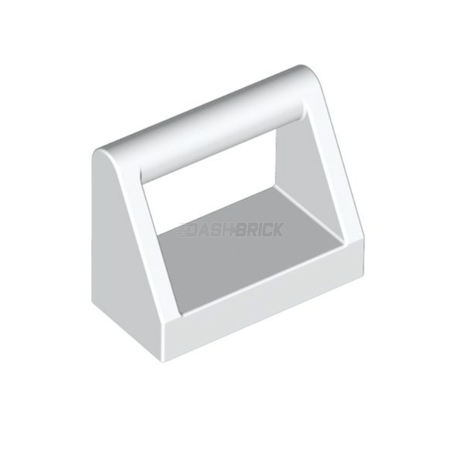 LEGO Tile, Modified 1 x 2 with Bar Handle, White [2432] 243201