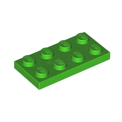 LEGO Plate, 2 x 4, Bright Green [3020] 6141590