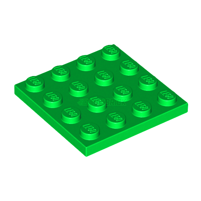 LEGO Plate, 4 x 4, Bright Green [3031] 4617799