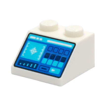 LEGO Minifigure Accessory - Tile, Control Panel, Screen with Crosshairs, Bar Chart and Slot [3039pb140] 6329580