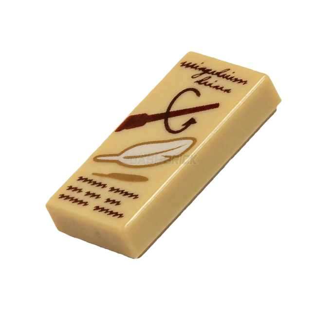 LEGO Minifigure Accessory - 'Tile, Wingardium Leviosa' and Wand and White Feather, Harry Potter, Tile 1 x 2 [3069bpb0649] 6236728