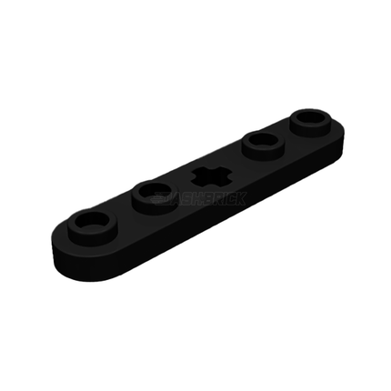 LEGO Technic, Plate 1 x 5, Smooth Ends, 4 Studs, Center Axle Hole, Black [32124]