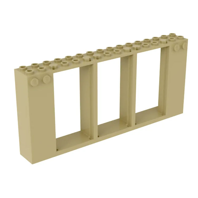 LEGO Door, Frame 2 x 16 x 6 with 3 Openings, Tan [35103] 6441581