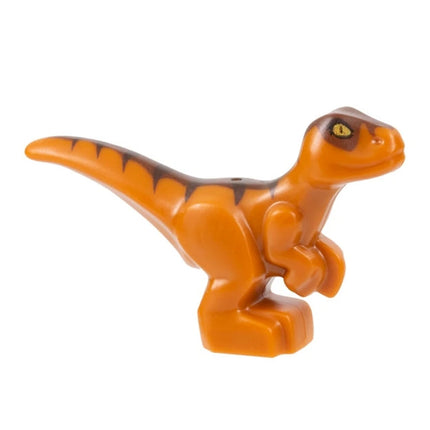 LEGO Minifigure Animal - Dinosaur Baby Standing with Reddish Brown Back, Dark Brown Stripes, and Yellow Eyes [37829pb01] 6225624