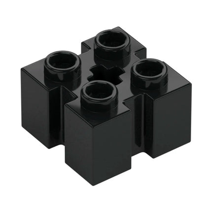LEGO Brick, Modified 2 x 2 with Channels and Axle Hole, Black [90258] 6430547