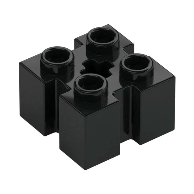 LEGO Brick, Modified 2 x 2 with Channels and Axle Hole, Black [90258] 6430547