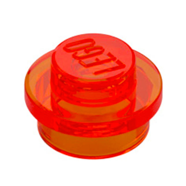 LEGO Round Plate, 1 x 1, Trans-Neon Orange [4073] 6240218