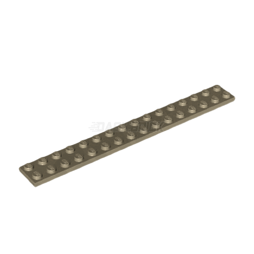 LEGO Plate, 2 x 16, Dark Tan [4282] 6316277