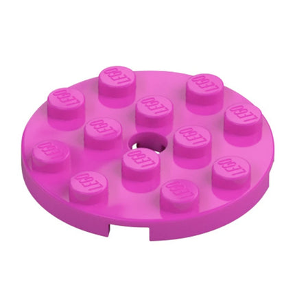 LEGO Plate, Round 4 x 4 with Hole, Dark Pink [60474] 6133808