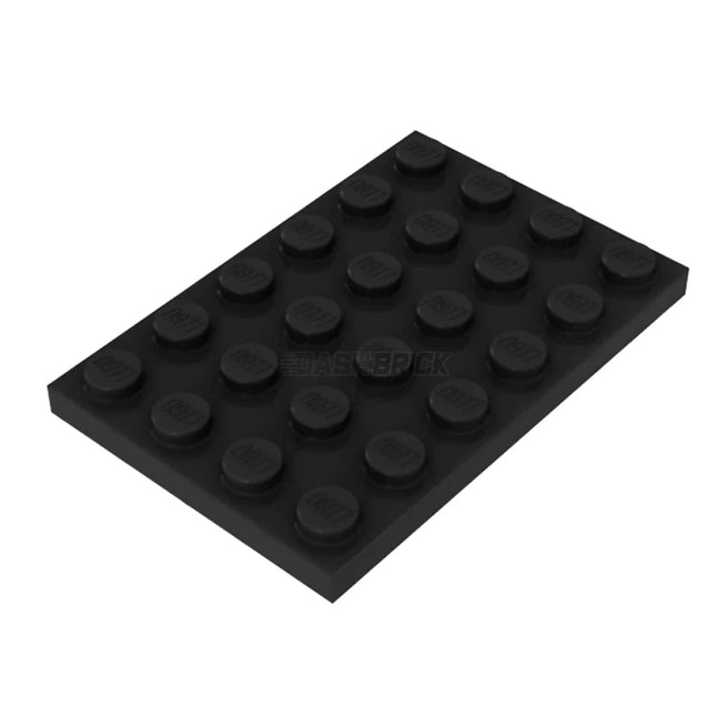 LEGO Plate, 4 x 6, Black [3032] 303226