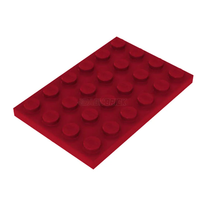 LEGO Plate 4 x 6, Dark Red [3032] 6020122