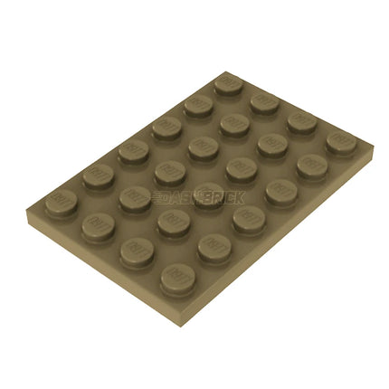 LEGO Plate 4 x 6, Dark Tan [3032] 6167894