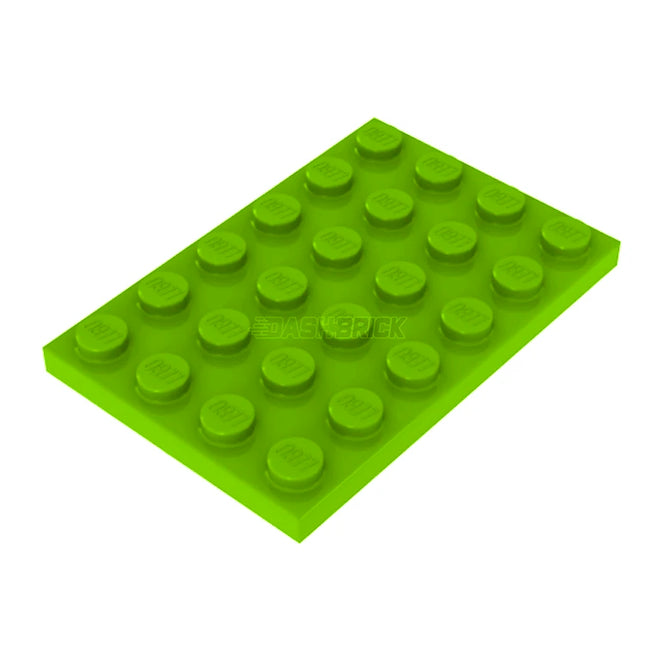 LEGO Plate, 4 x 6, Lime Green [3032] 6060848