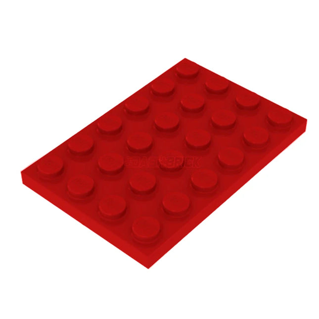 LEGO Plate, 4 x 6, Red [3032] 303221