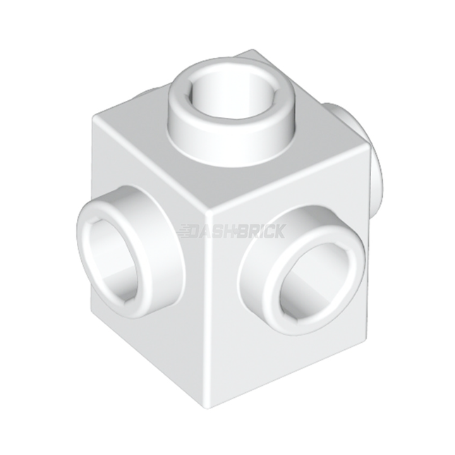 LEGO Brick, Modified 1 x 1 with Studs on 4 Sides, White [4733] 473301