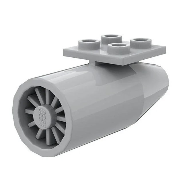 LEGO Engine, Smooth Large, 2 x 2 Thin Top Plate (2 Parts), Light Grey [4868b / 4869] 4263610 4211825