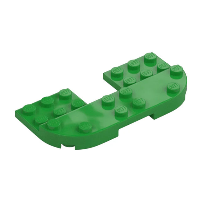 LEGO Plate, Round 4 x 8 x 2/3, Raised 2 x 8 and 2 x 2 Cutout, Bright Green [73832] 6340682