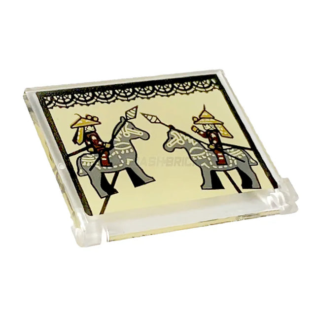 LEGO Window Glass (Insert) 1 x 4 x 3, Traditional Chinese Warriors and Horses [60603pb013] 6298983