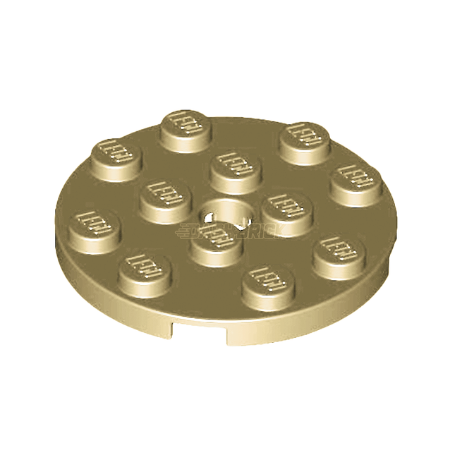 LEGO Plate, Round 4 x 4 with Hole, Tan [60474] 6302268