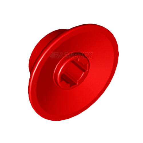 LEGO Wheel, Train, Small, Hole Notched for Wheels Holder Pin, Red [50254]