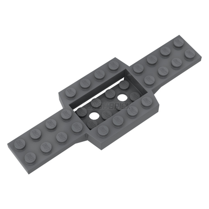 LEGO Vehicle, Base 4 x 12 x 3/4 with 2 x 4 Recessed Center with Smooth Underside, Dark Grey [52036] 4259673
