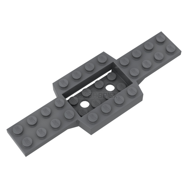 LEGO Vehicle, Base 4 x 12 x 3/4 with 2 x 4 Recessed Center with Smooth Underside, Dark Grey [52036] 4259673