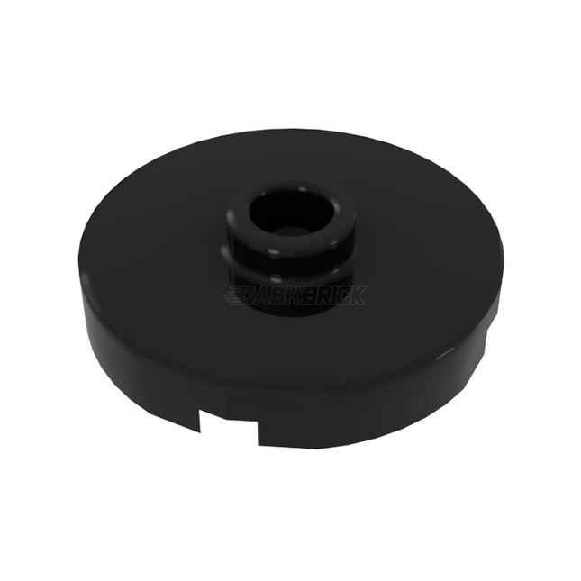 LEGO Tile, Modified, Round 2 x 2, Open Stud (Barrel Lid), Black [18674] 6195325