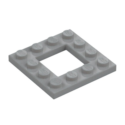 LEGO Plate, Modified 4 x 4 with 2 x 2 Open Center, Light Grey [64799] 4612621