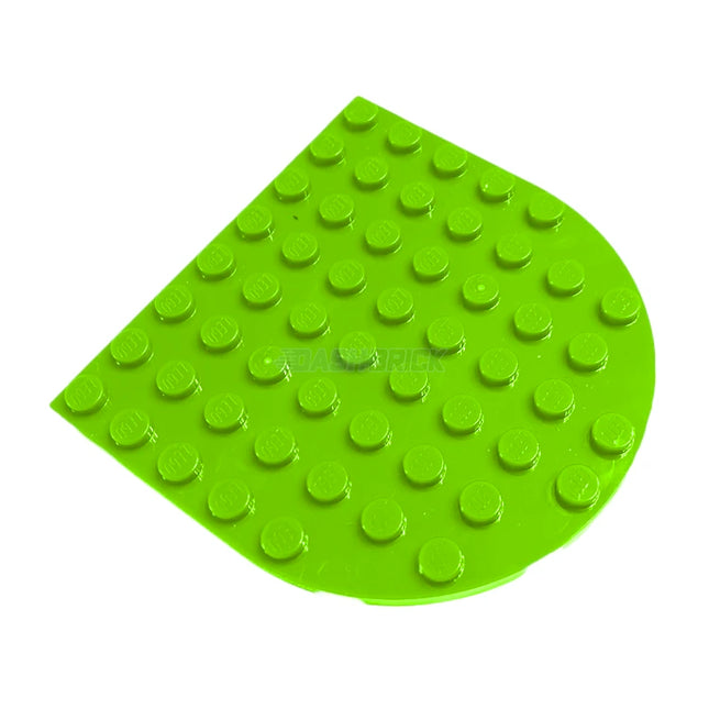 LEGO Plate, Round 8 x 8 Rounded End, Lime Green [41948] 6252480