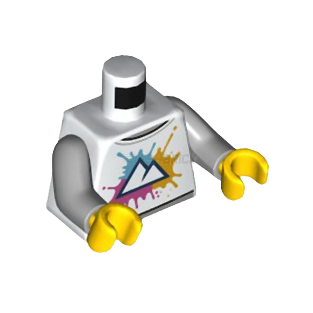 LEGO Minifigure Part - Torso Mountains on Medium Azure, Pink Splotches [973pb4535c01] 6392064