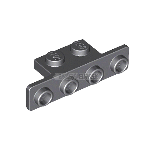 LEGO Bracket 1 x 2 - 1 x 4, Bottom Rounded Corners, Dark Grey [28802] 6271127