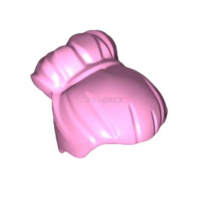 LEGO Minifigure Part - Hair Female, Large High Bun, Bright Pink [27186]