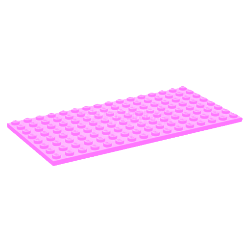 LEGO Plate, 8 x 16, Bright Pink [92438] 6453953