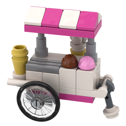 LEGO "Brick Licks Ice-Cream Cart" - Brickside Delights Wagon #2 [MiniMOC]