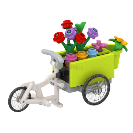 LEGO "Pedal Petals Delivery" - Florist on Wheels, Flowers, Bouquets, Bike [MiniMOC]