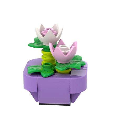 LEGO "Brickanicals #1" Lotus Flowers in Lavender Pot [MiniMOC]