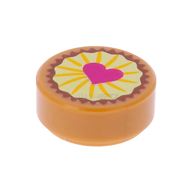 LEGO Minifigure Food - Pastry/Cookie, Heart on Yellow Icing [98138pb094] 6315331