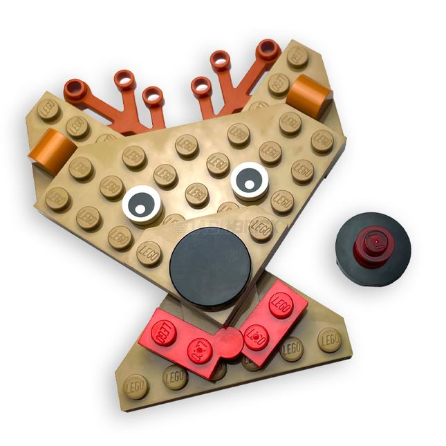 LEGO Christmas Tree Decoration - Adorable Reindeer (Rudolph) [MiniMOC]