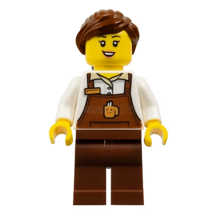 LEGO Minifigure - Female, Barkeeper, Ponytail, Smile, Coffee/Cafe Worker (2024) [CITY]