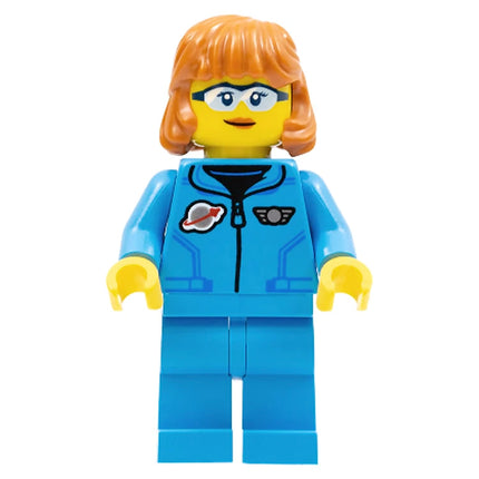 LEGO Minifigure - Female, Lunar Research Astronaut, Jumpsuit, Safety Glasses (2022) [CITY]