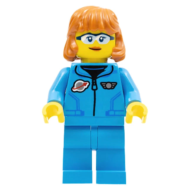 LEGO Minifigure - Female, Lunar Research Astronaut, Jumpsuit, Safety Glasses (2022) [CITY]