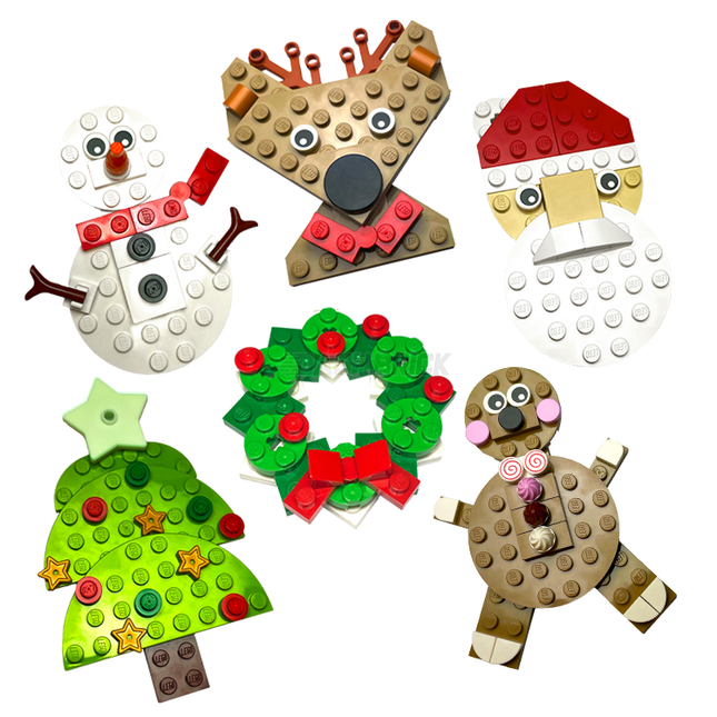 LEGO Christmas Tree Decoration - 6 Pack: Save 15% [MiniMOC]